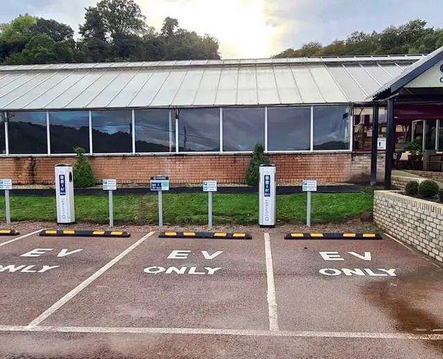 EV charging at Gouldings Garden Centre